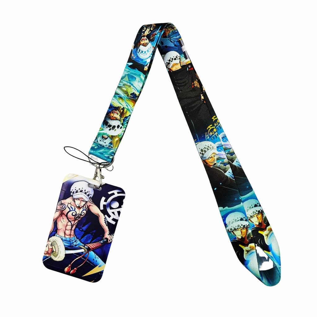 Porta badge portachiavi cartoni animati anime Laccetto da collo per tesserino Portacarte di credito anime Portachiavi Cinghie