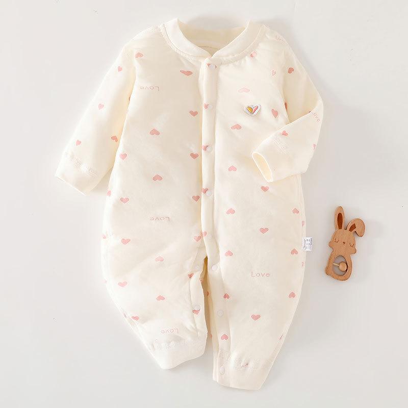 Unisex Newborn Padded Cotton One Piece Romper Infant Warm Winter Baby Jumpsuit