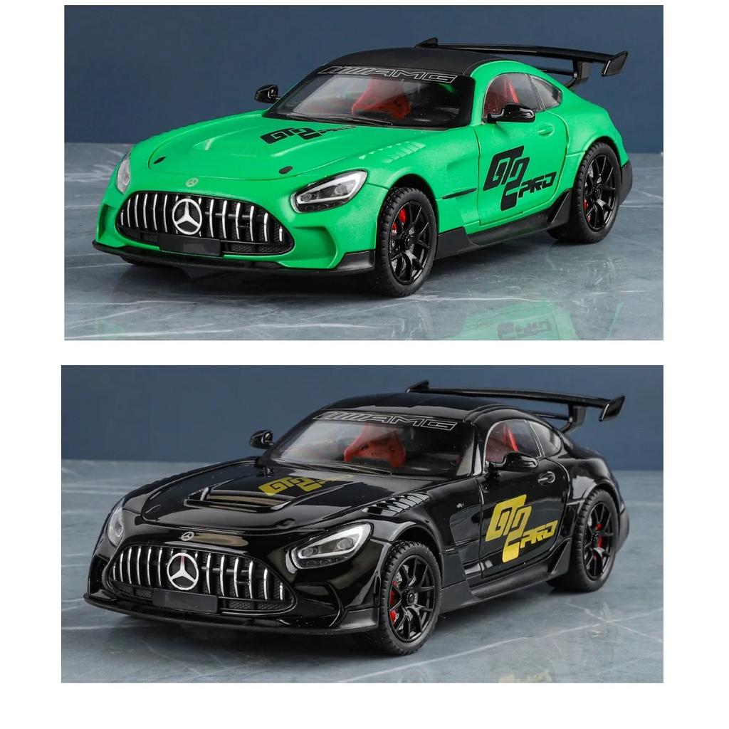 1/24 Mercedes Benzs AMG GT Alloy Miniature Car Diecast Metal Scale Car Model Sound and Light Collection Children Toy Vehicles Gifts