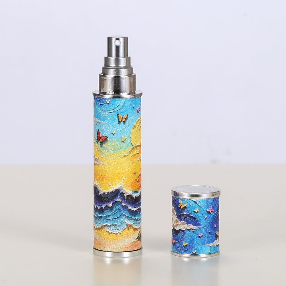 Refillable Mini Perfume Bottle PU Leather Perfume Atomizer Bottle  for Travel Cosmetic Dispenser