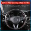 2pcs Carbon Fiber Non-Slip Steering Wheel Cover Car Accessories For BMW M Performance 1 3 5 7 Series M3 M4 M5 M6 X1 X3 X5 X6 X7 E30 E34 E36 E39 E4