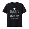 Mens Baba Is My Name Funny s For Grandma T Shirt Black X Large vintage Washed Breathable Top For Everyday Wear Slightly
