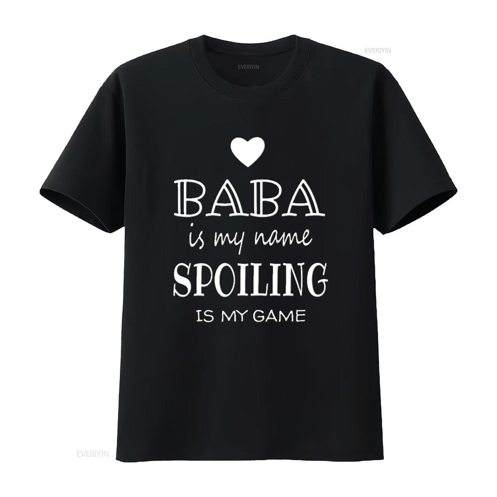 Mens Baba Is My Name Funny s For Grandma T Shirt Black X Large vintage Washed Breathable Top For Everyday Wear Slightly