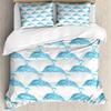 Shark Duvet Cover Set Types of Sharks Pattern Duvet Cover Set Bedclothes Pillowcase Double Queen King Size Polyester Bedding Set