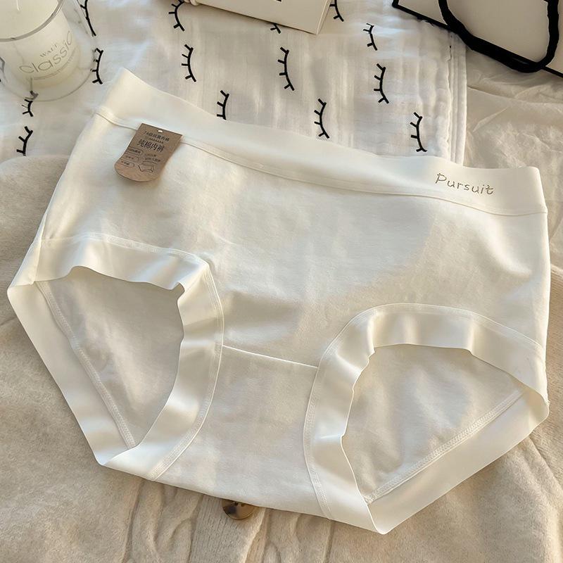 

Mid-Rise Antibacterial Plus Size Cotton Women s Panties with Baby Cotton Crotch L (100–120 jin) білий