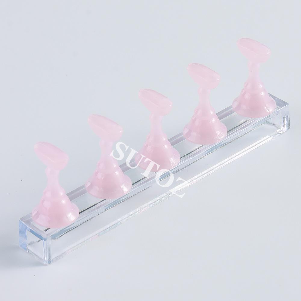 Nail Art Practice Tray with Strong Magnet and Wearable Crystal Pieces