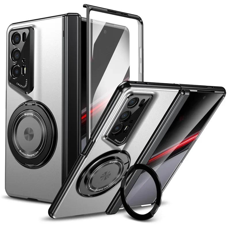 Magnetic Hinge Holder Phone Case for Honor Magic V2 RSR VS3 V3 V5 Screen Glass All Inclusive Folding Stand Shockproof Cover