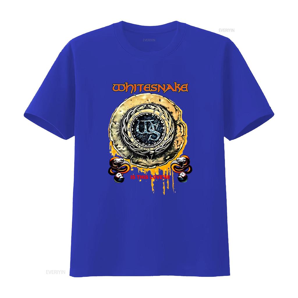 Whitesnake is This Love 88 Concert T shirt Rock Band with Logo and Vintage Design vintage Washed designer clothes Stylish