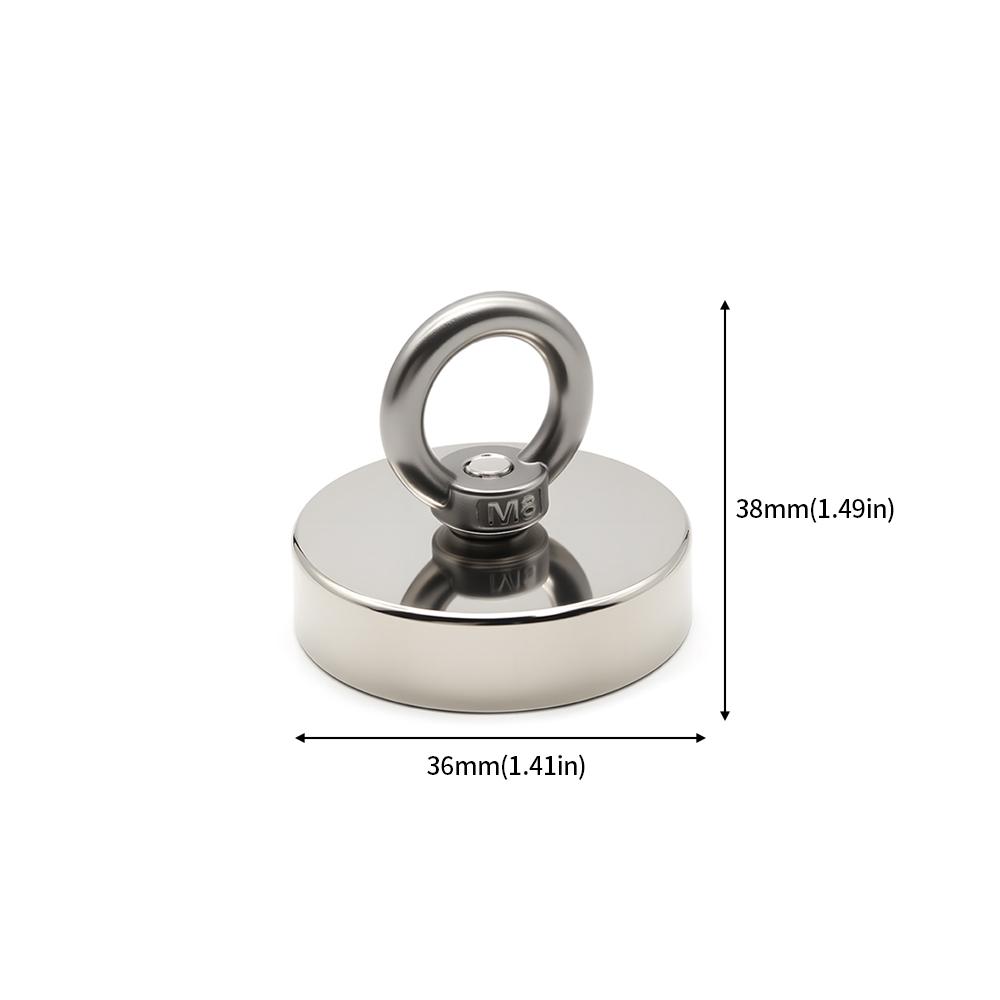 D16-D120mm Neodymium Fishing Hook N52 Heavy Duty Magnet Super Strong Neodymium Magnet  with Countersunk Hole Eyebolt