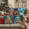 Weihnachtliche Kissenhülle mit LebkuchenmannGeeignet für Sofa Auto Schlafzimmer dekorativer Kissenbezug Kissenbezug