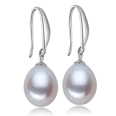 Real 925 Sterling Silver Pearl Earrings Natural Freshwater Pearl Drop Earrings For Women  Jewelry Birthday Gift