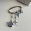 Retro Star Watch Keychain Y2K Carabiner Pendant Couple'S Bag Charms Hangings Ornament Accessories