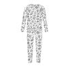DIY Hand Painted Colorable-Parent-child Outfit - Print Round Neck Parent-child Long Sleeve Long Pants Home Clothes Suit Spring