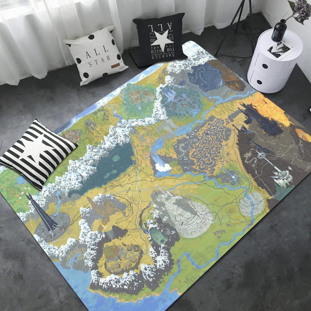 L-Lords Game Rings Hallway Carpet Retro Multiple Choice Living Room Kitchen Rug Non-Slip Welcome Rug