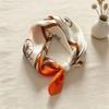 Thin Pearl Necklace with Magnetic Clasp, Lazy-style Silk Scarf, Women's Pendant Scarf, Collarbone Chain