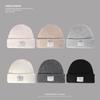 Autumn and Winter Hats for Women Cute Bear Cloth Label Woolen Hat Warm Ear Protection  Outdoor Street Knitted Hat  Small Cold Hat Showing Face