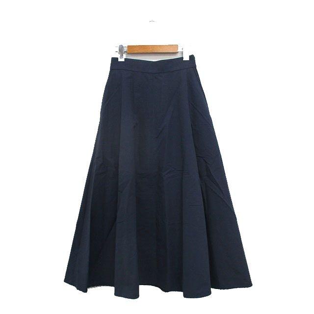 PLST Flare Skirt Long Cotton Simple S Navy Navy /KT25