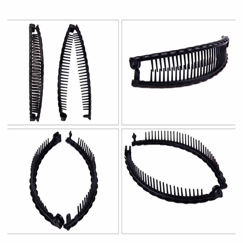 Fashional Banana Hair Clip Vintage Clincher Combs Clamp Grip Fishtail Hair Clip Ponytail Clips for Women Girls Hair Accessories