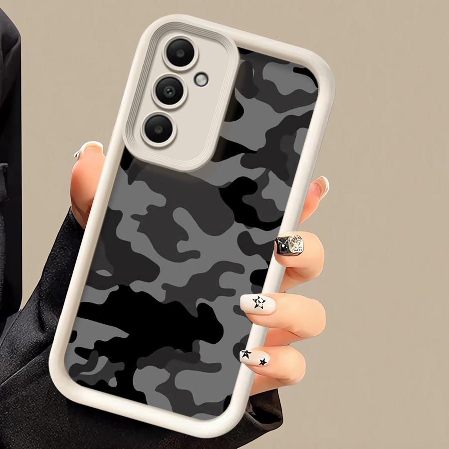 

Phone Case for Samsung Galaxy A16 A34 A12 A14 A32 A23 A26 A56 A15 A51 A73 A53 A54 Soft Cover Shell Black Camouflage Galaxy A72 4G 5G