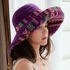 Fisherman Hat Spring Summer National Style Reversible Sun Hat Travel Versatile Cap Women'S Face-Covering Influencer Beach Hat