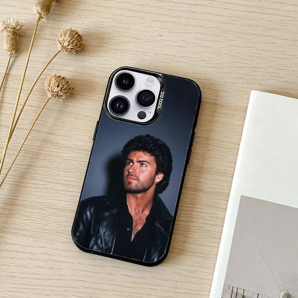 George Michael Phone Case For iPhone 17,16,15,14,13,12,11,Pro Max,Plus Candy Silver Cover