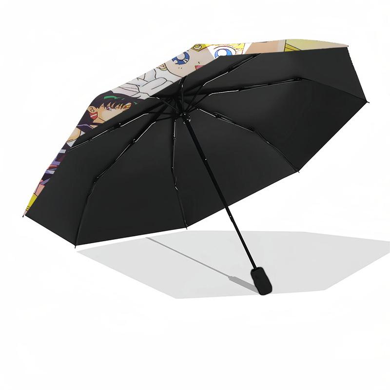 1pc Sailor Moon Umbrella Automatic Opening & Closing, Portable 3-Fold Design, 8-Bone Iron Frame, Outdoor Umbrella, Ideal Gift for Fans, Travelers, Dai