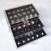 Multipurpose Fabric Jewelry Storage Tray Stackable Display Organizers Protective Jewelry Case for Pendant Jewelry Rings
