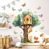 Forest Tree House Rabbit Fox Living Room Entrance Bedroom Stickers