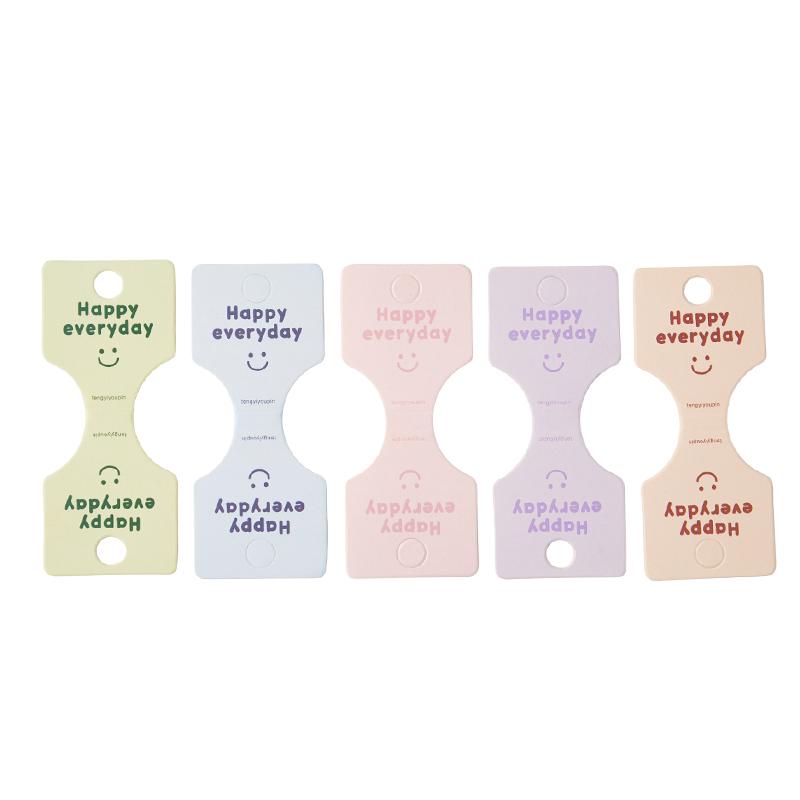 50Pcs Colored Letters Fold Packing Cardboard Display Cards For Handmade Necklace Headwear Hairband Jewelry Display Tag Cards