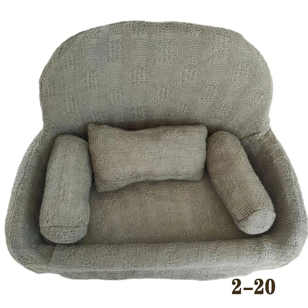 Mini Sofa Newborn Photography Props Chair Full Moon Baby Shooting Sofa Baby Taking Pictures Soft Small Seat Solid Color Sofa