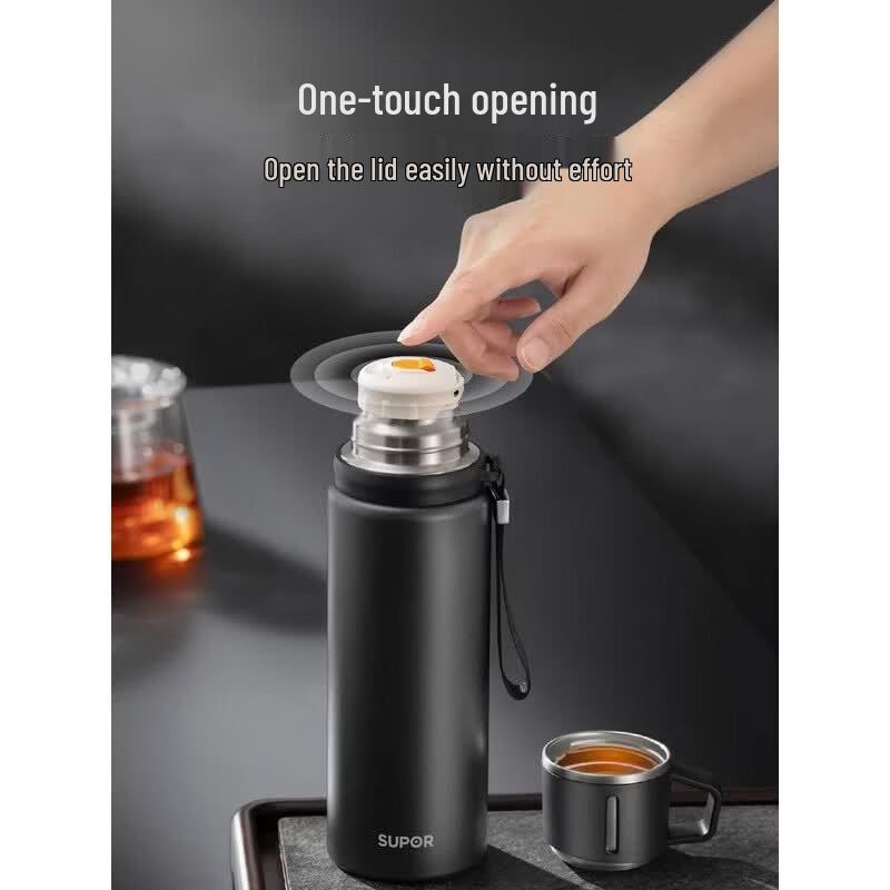 SUPOR 1000ml 316L Stainless Steel Dual-Drink Thermos Bottle