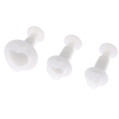 3Pc Heart Fondant Plunger Set Valentines Love Sugar Craft Cake Decorating Baking