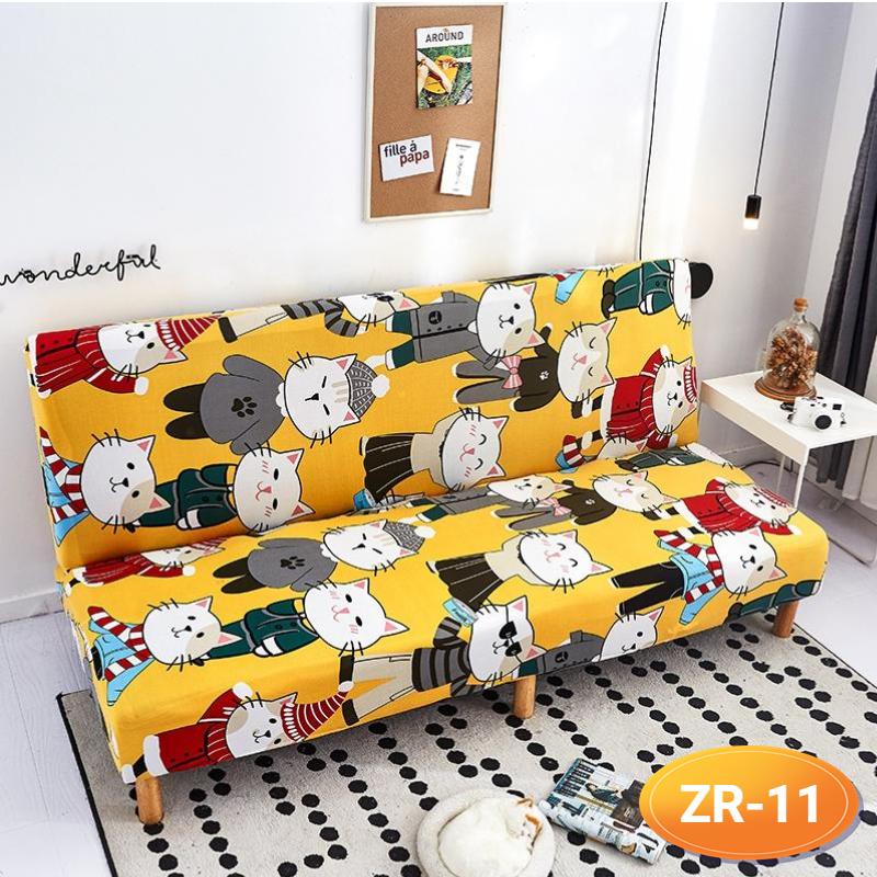 Sofa-Bettbezug ohne Armlehne, klappbarer Sofabezug, elastische Sofabezüge für Wohnzimmer, Couchbezüge für Sofas