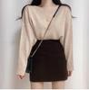 2025 Autumn/Winter Woolen High-Waisted A-Line Mini Skirt - Korean Style, Slimming, Versatile, College Chic, Anti-Exposure.