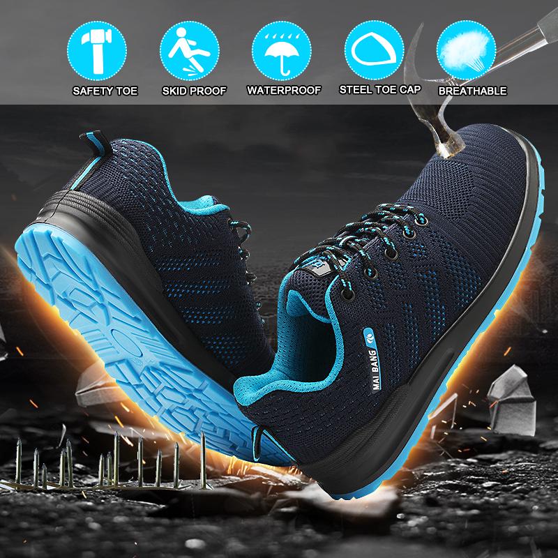 Atrego Men‘s Indestructible Safety Steel Toe Work Boots Bulletproof