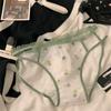 Sweet Style Hollow Out Sexy Underwear for Women In Summer Thin Mesh Low Waist Embroidered Triangle for Women