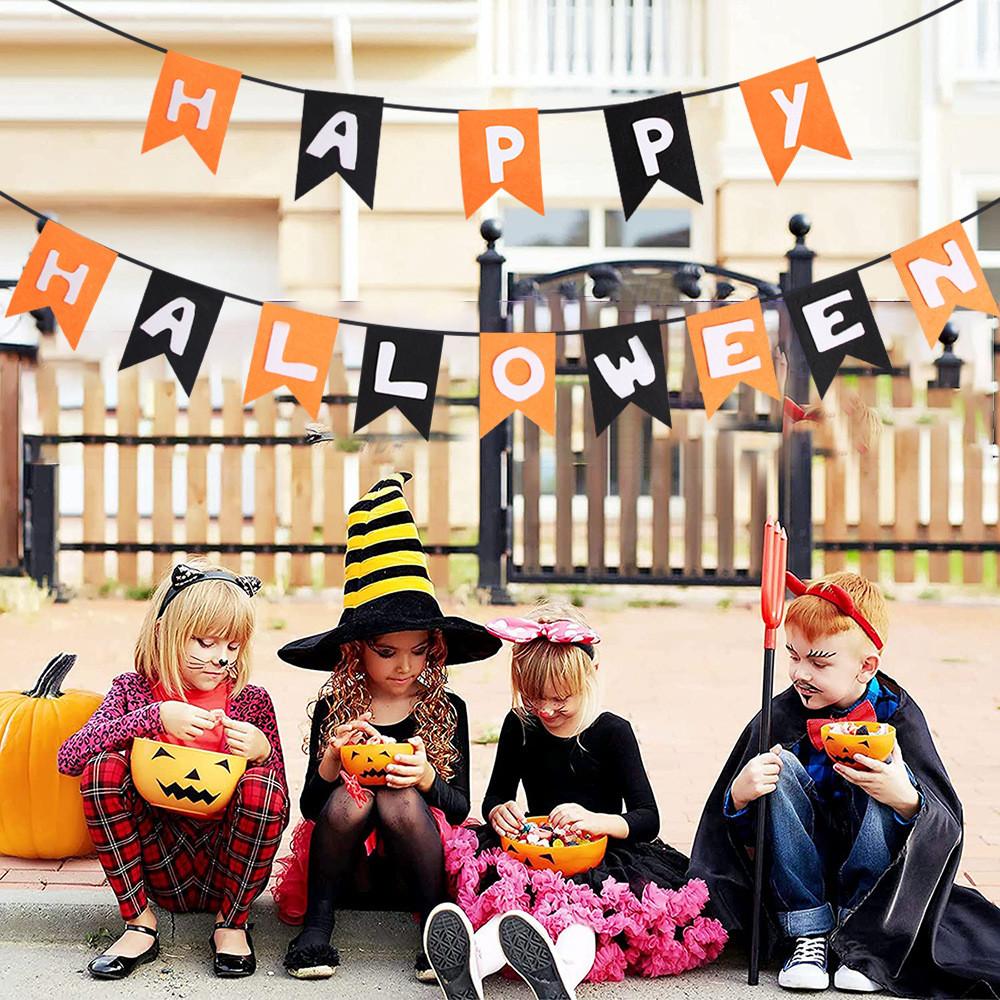 Decorative Fabric Nonwoven Halloween Hanging Banners For Spooky Celebration Setup