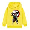 B829 Kinder Kimetsu No Yaiba Print Baumwolle Lässig Langarm Kapuzenpullover Oberteil