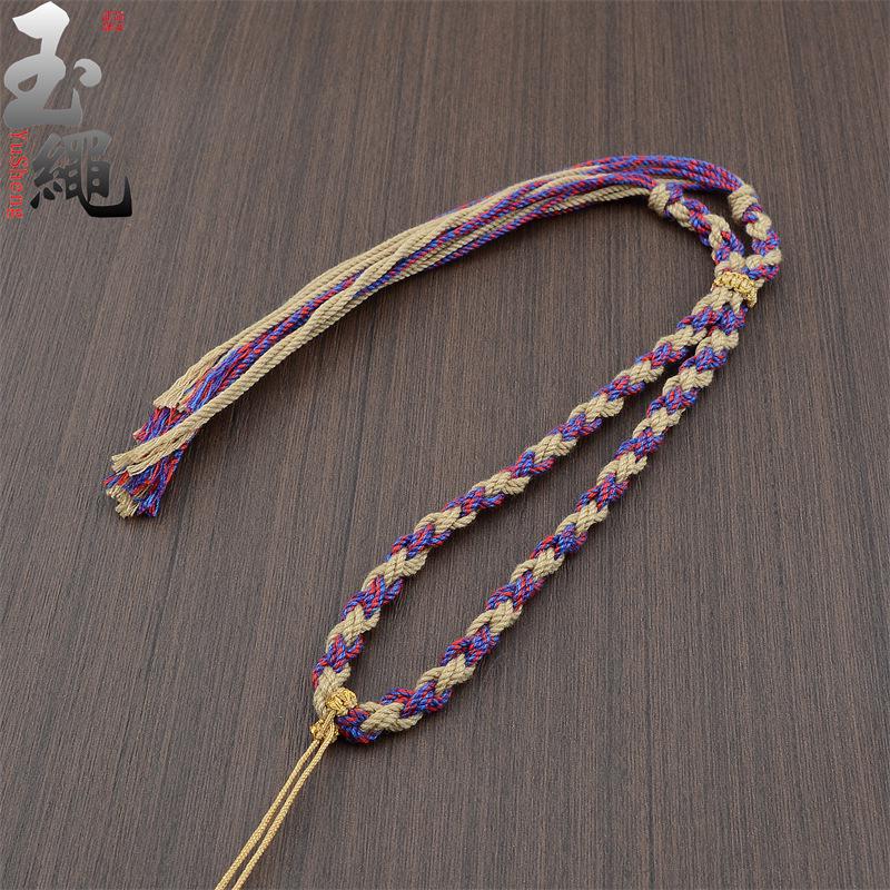 Wenwan Handmade Woven Cotton Rope Wrist  Car Pendant with Tibetan Ethnic Color Blocking Style