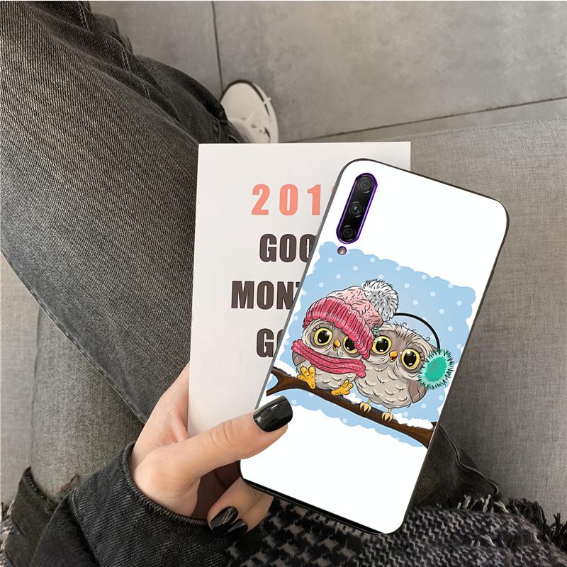 Husă de Telefon Drăguță cu Bufniță Cartoon și Inimi pentru Îndrăgostiți Pentru Huawei P50 Pro P30 P40 Lite P40Pro P20 lite P10 Plus Mate 20 Pro Mate20 X