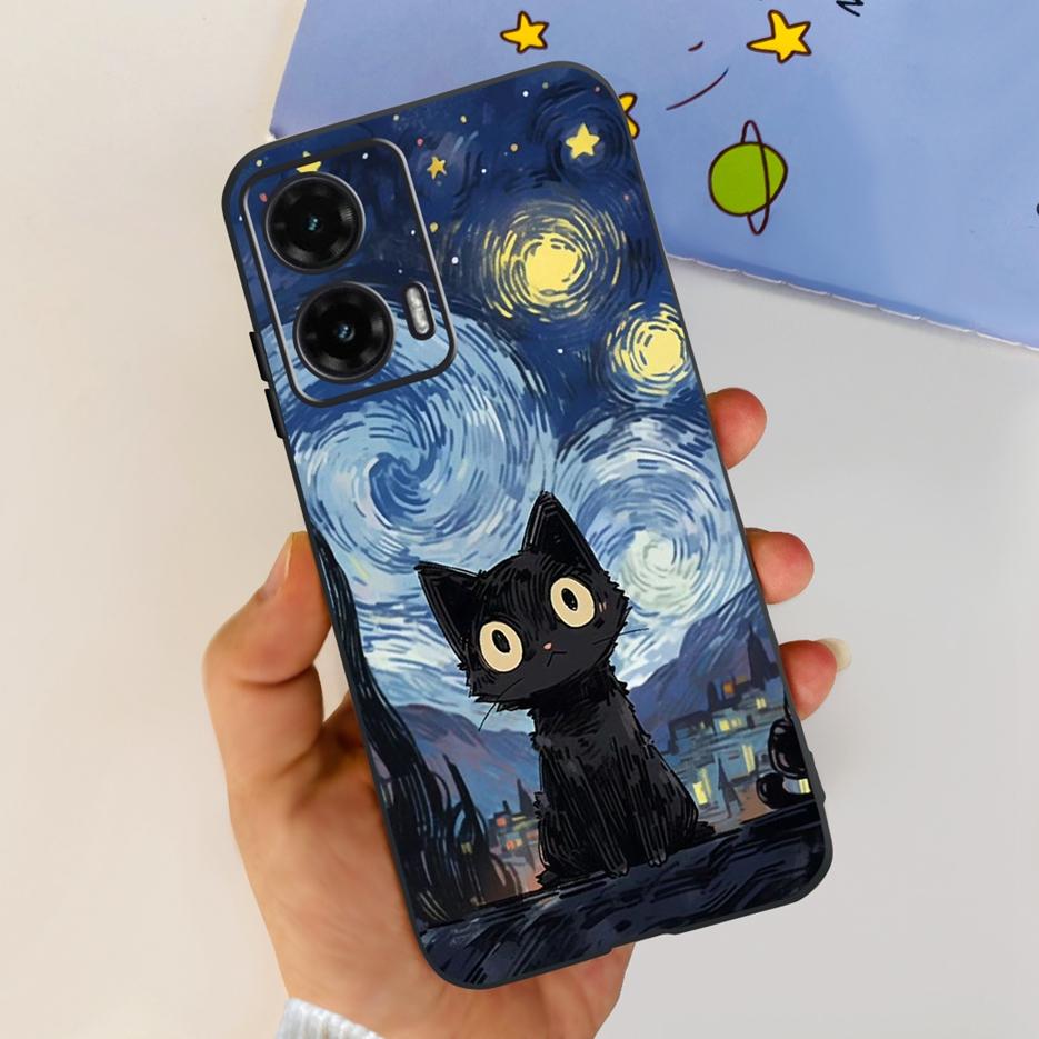 For Motorola Moto G35 G55 G85 Case Cute Painted Cover Matte Phone Case For Moto G85 G 35 G55 MotoG35 MotoG55 MotoG85 Soft Fundas