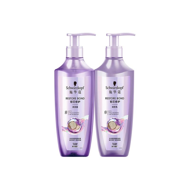 Schwarzkopf Tough core repair and care set cleansing + Three-piece set: Core Repair Shampoo 600ml*2 + Core Repair Conditioner 400ml коричневый