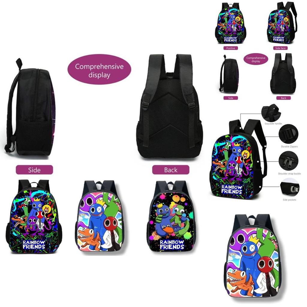 Colorful Roblox Rainbow Friends School Backpack With Breathable Nylon Material