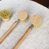 Long Handle Pot Brush Sisal Coconut Palm Cleaning Brush Beech Can Be Replaced Brush Head Washing Pot Brush Bowl Stove Oil-proof and Anti-fouling Brush