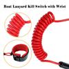 Spínač nouzového zastavení lodního motoru Výměna bezpečnostní šňůry pro přívěsný motor o délce 160 cm/63 palců