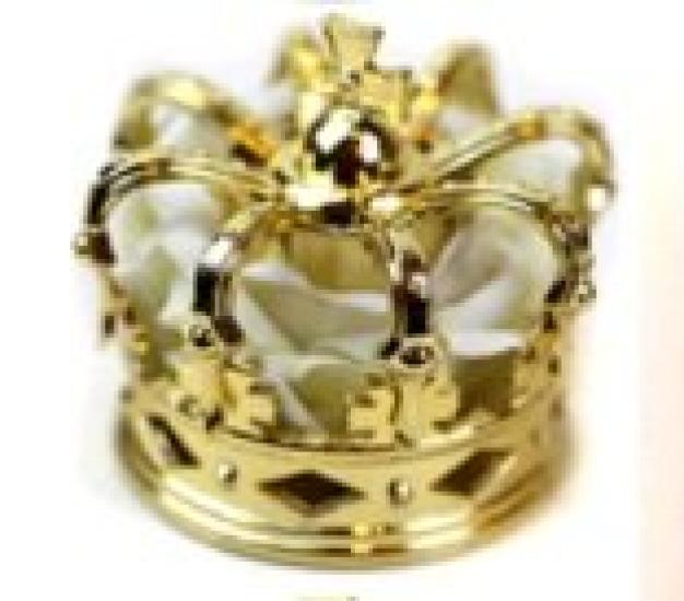 

Мини-корона с клипсой, идеально подходящая для и вечеринок в стиле лолита x лента, косплей, готика, (золотой белый)