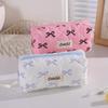 Girls Cosmetic Bag With Simple Butterfly Knot Style Made Of Durable Polyester