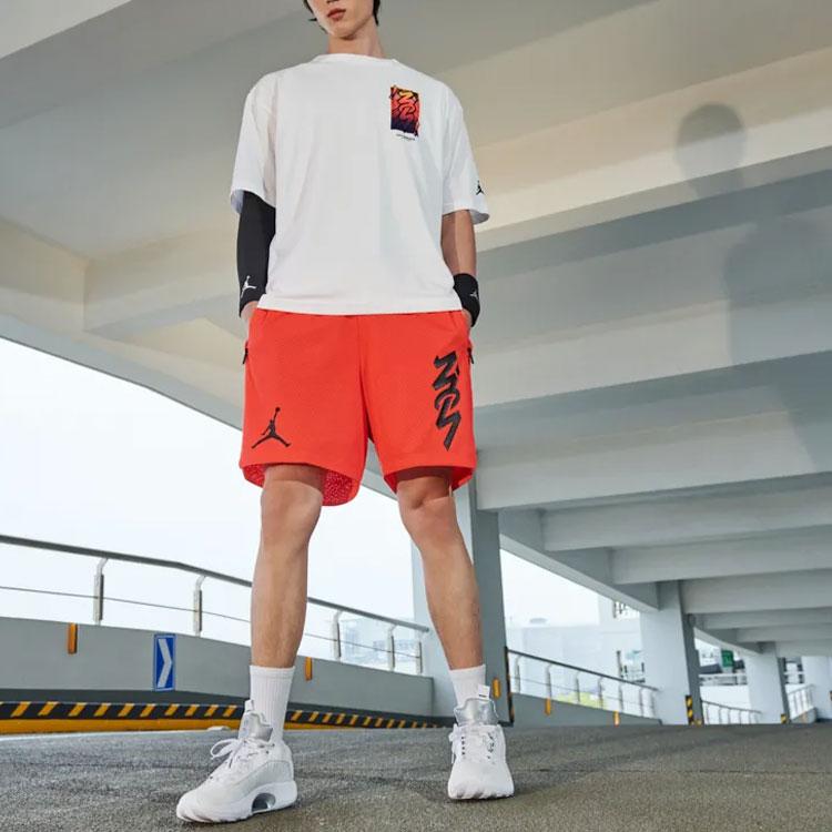 Jordan Dri-FIT Zion Printed Knit Crew-Neck T-Shirt Men Tops White DH0593-100