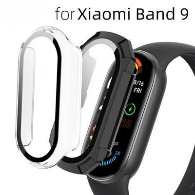 מארז+זכוכית עבור Xiaomi Mi Band 9 PC פגוש היקפי כיסוי מגן נגד שריטות + מגן מסך עבור אביזרים ל-Mi Band 9