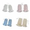 Solid Color Y2K Lace Up Leg Warmers Sweet Ballet Flare Women's Plush Stockings Elastic Loose Knit Banding Leggings Girl